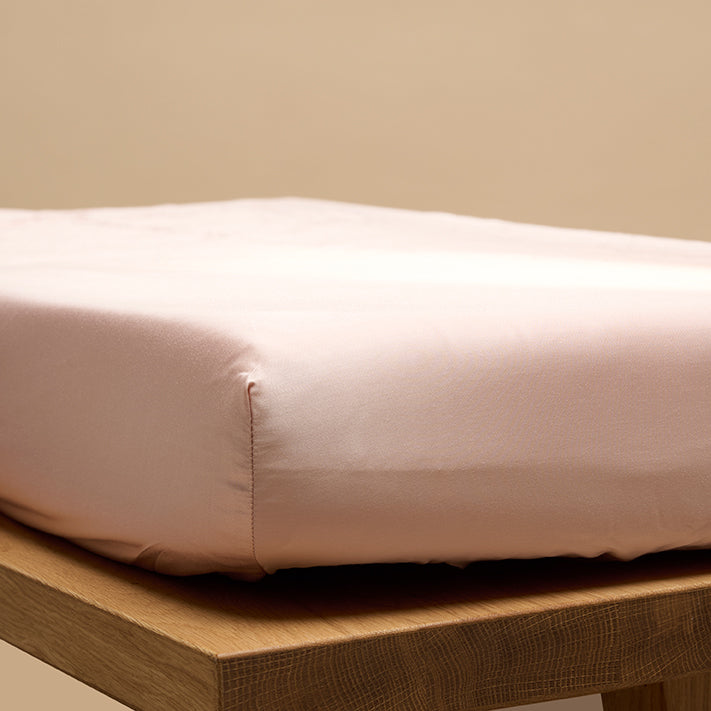 Eco Bamboe Hoeslaken Powder peach