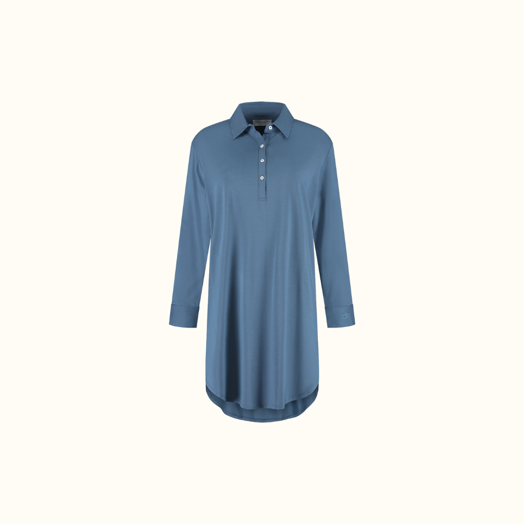 TENCEL™ - Nachthemd Donker Blauw