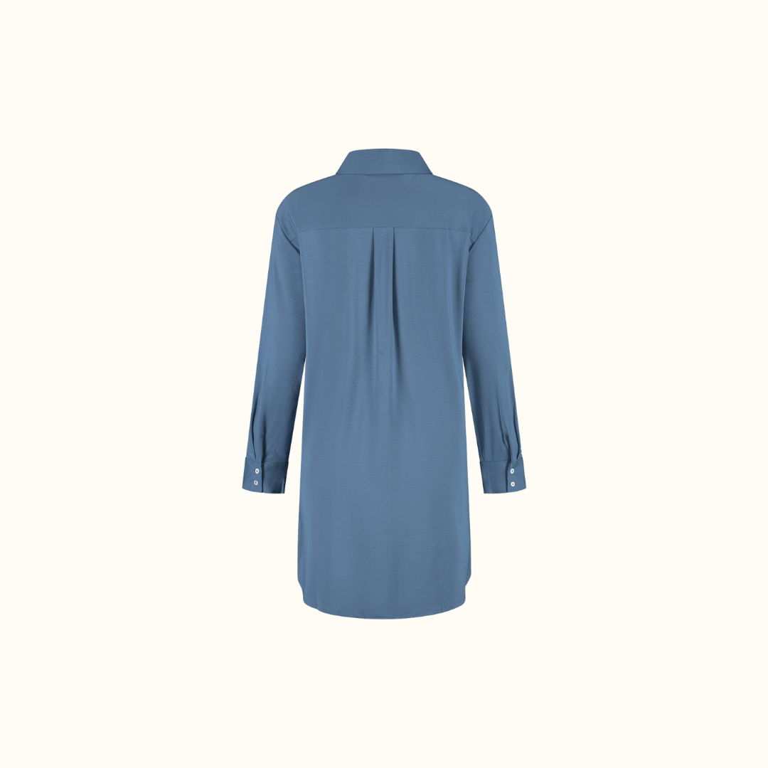 TENCEL™ - Nachthemd Donker Blauw
