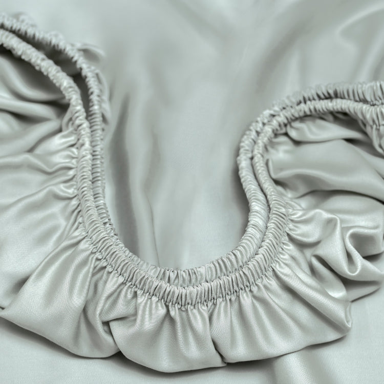 tencel hoeslaken groen grijs met elastiek