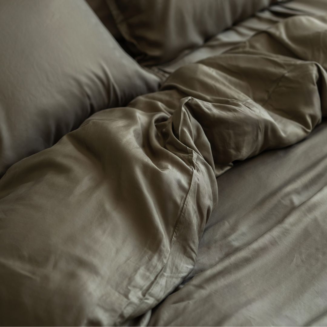 TENCEL™ Twill Dekbedovertrek Olijfgroen