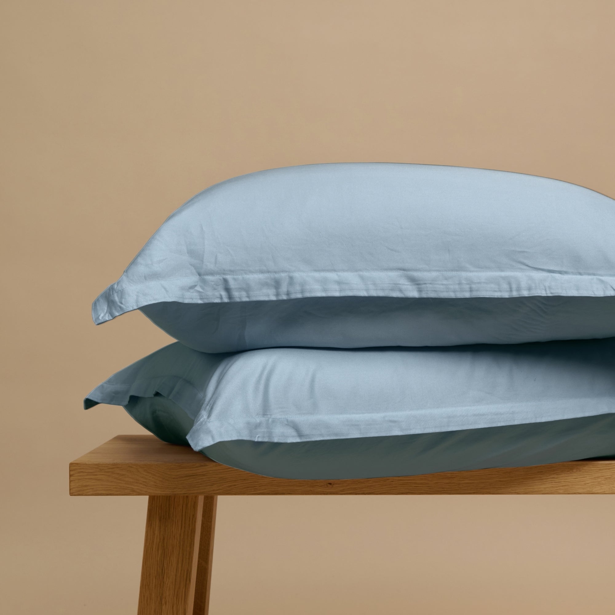 Twee TENCEL™ Sateen kussenslopen in Jeans Blue