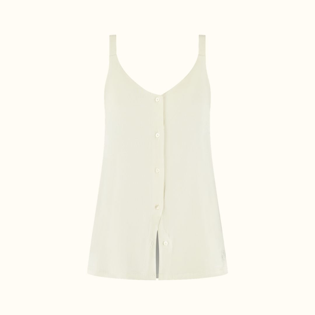 TENCEL™ Pyjama Top Dames Off White