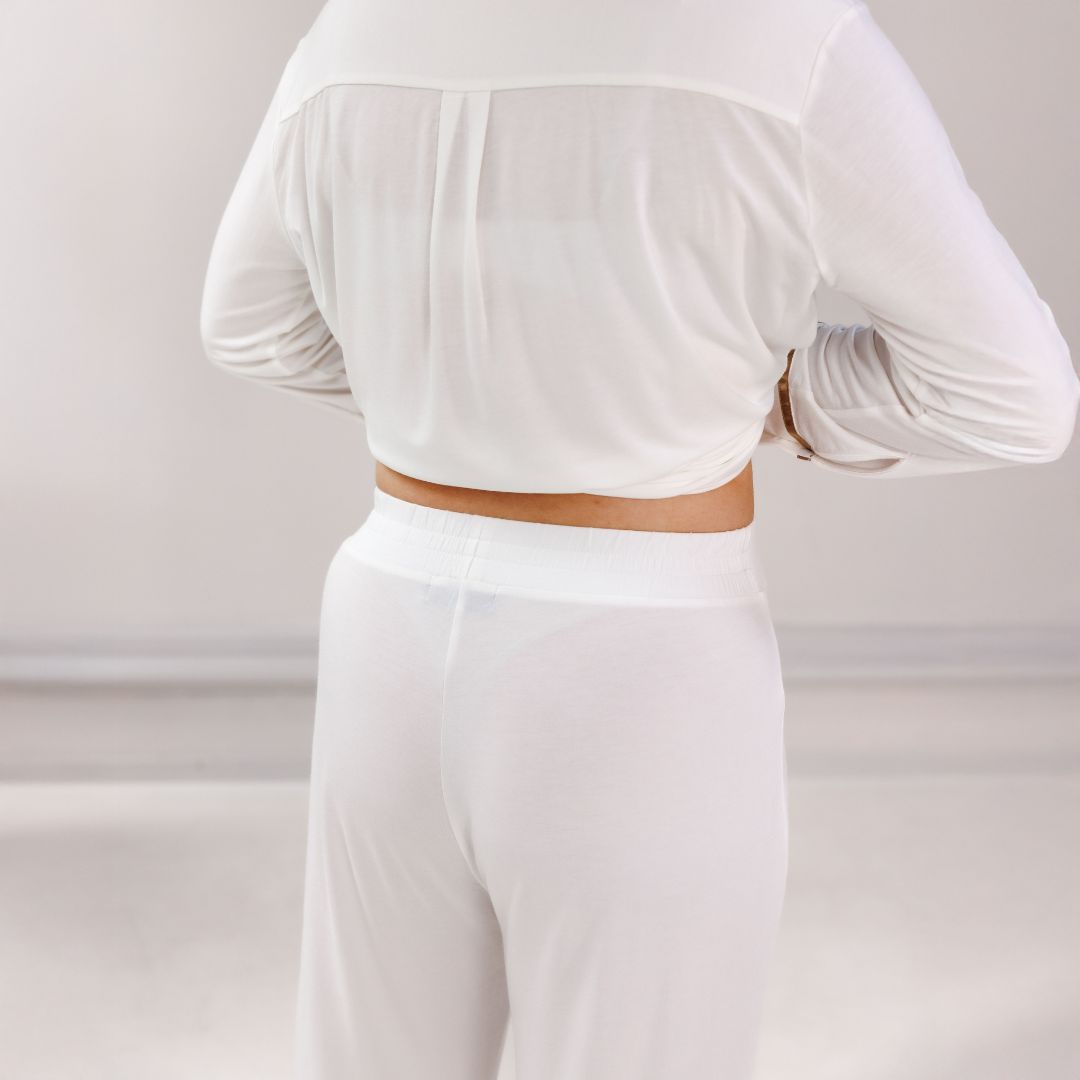TENCEL™ Pyjama Set Lang Dames Off White