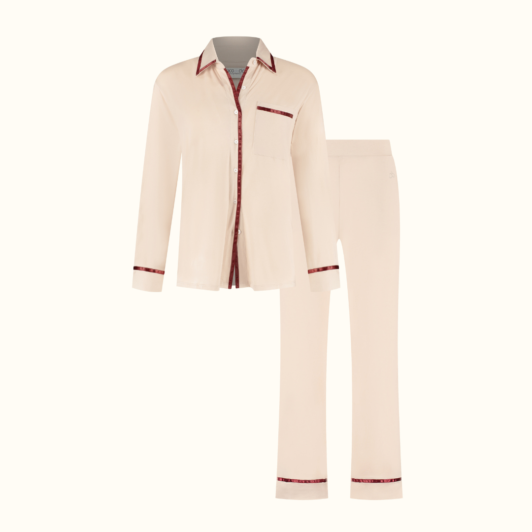 TENCEL™ Pyjama Set Lang Dames Powder Peach