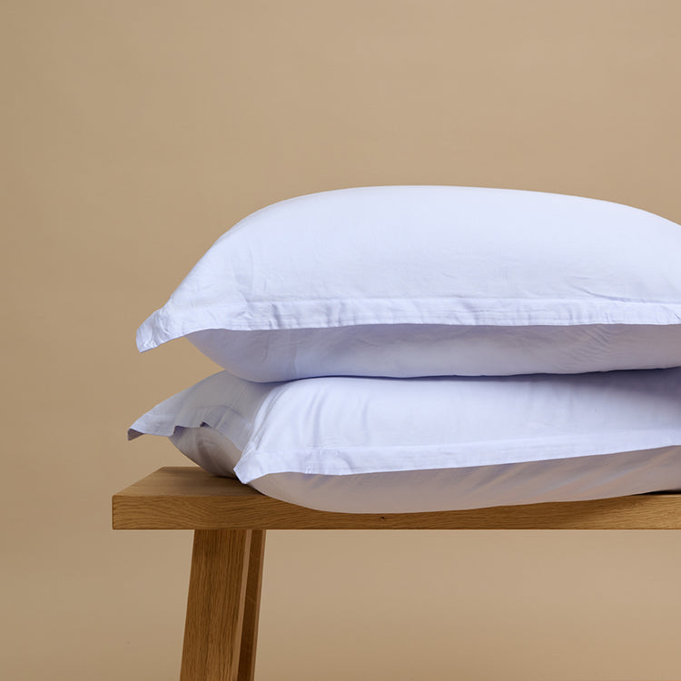 Twee TENCEL™ Twill kussenslopen in Lavendel Blauw