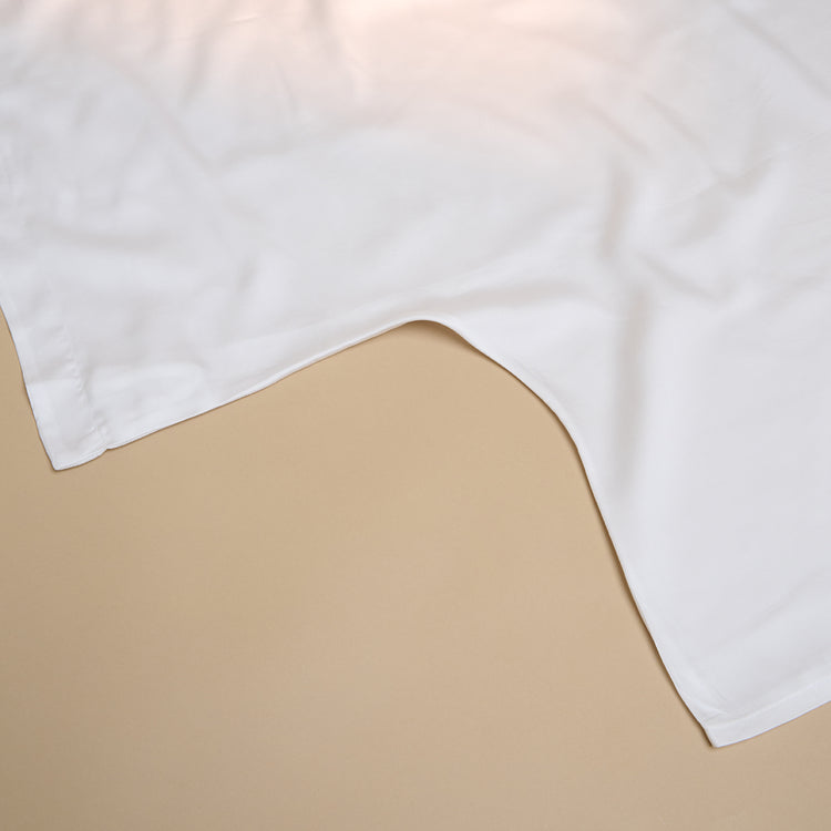 Instopstrook van TENCEL™ Sateen in Wit 