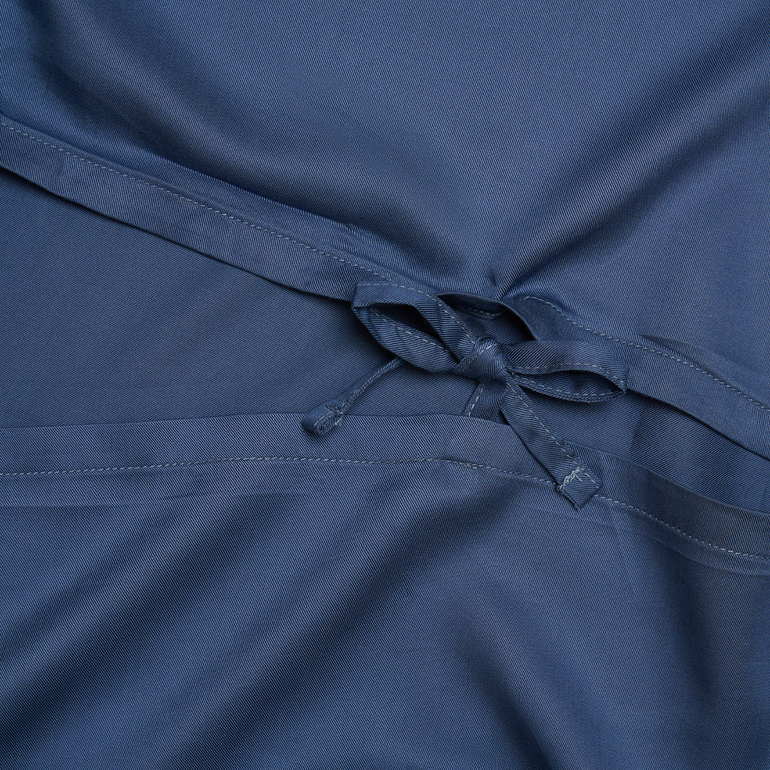 Sluiting van TENCEL™ Twill dekbedovertrek in Donker Blauw