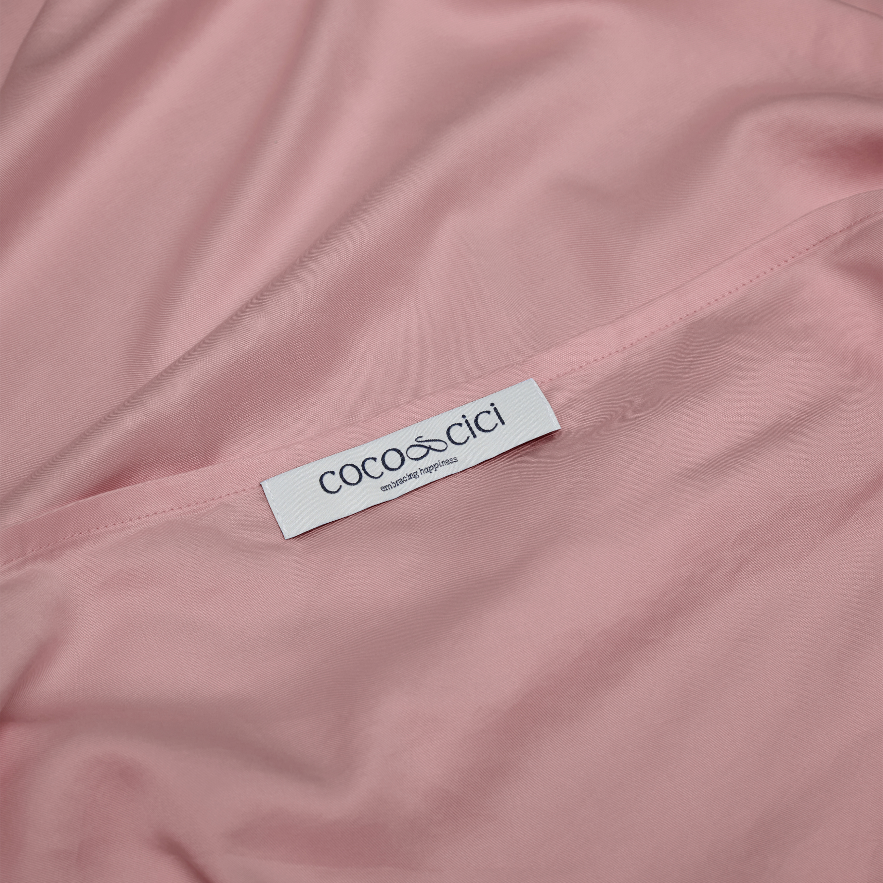 Sluiting van TENCEL™ Sateen kussensloop in Mauve