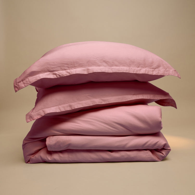 Tweepersoons TENCEL™ Sateen dekbedovertrek in Mauve met bijpassende kussenslopen