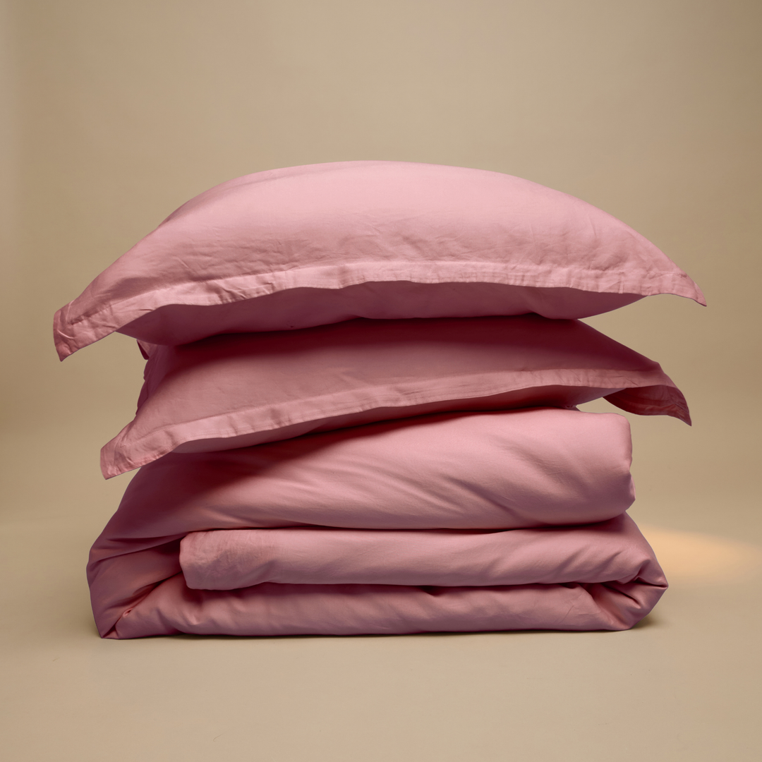 Tweepersoons TENCEL™ Sateen dekbedovertrek in Mauve met bijpassende kussenslopen