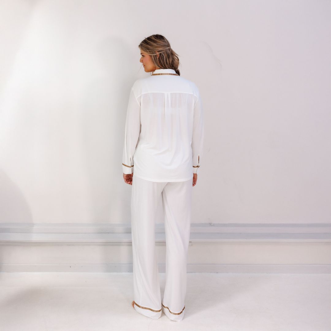 TENCEL™ Pyjama Set Lang Dames Off White