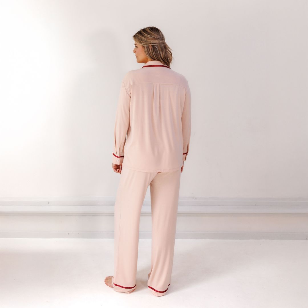 TENCEL™ Pyjama Set Lang Dames Powder Peach