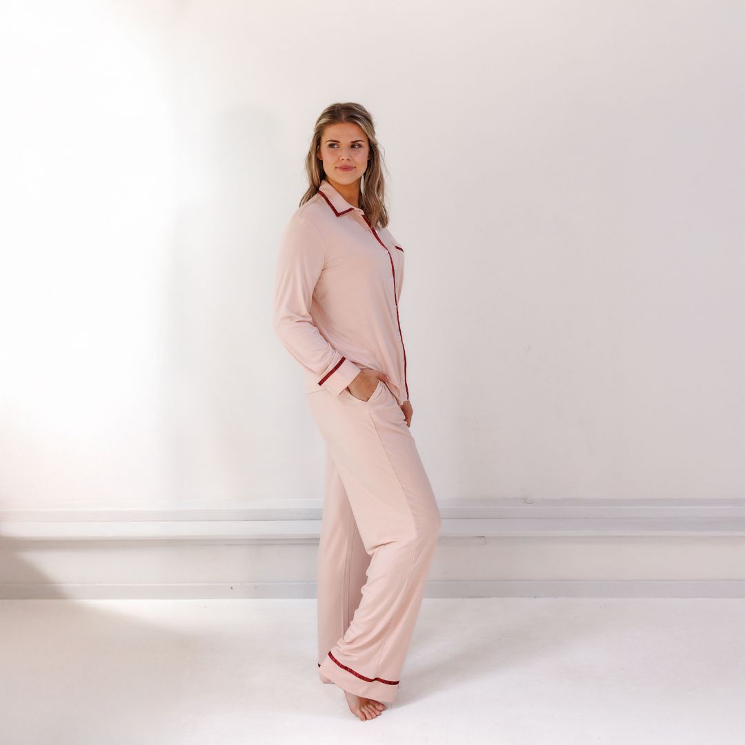 TENCEL™ Pyjama Set Lang Dames Powder Peach