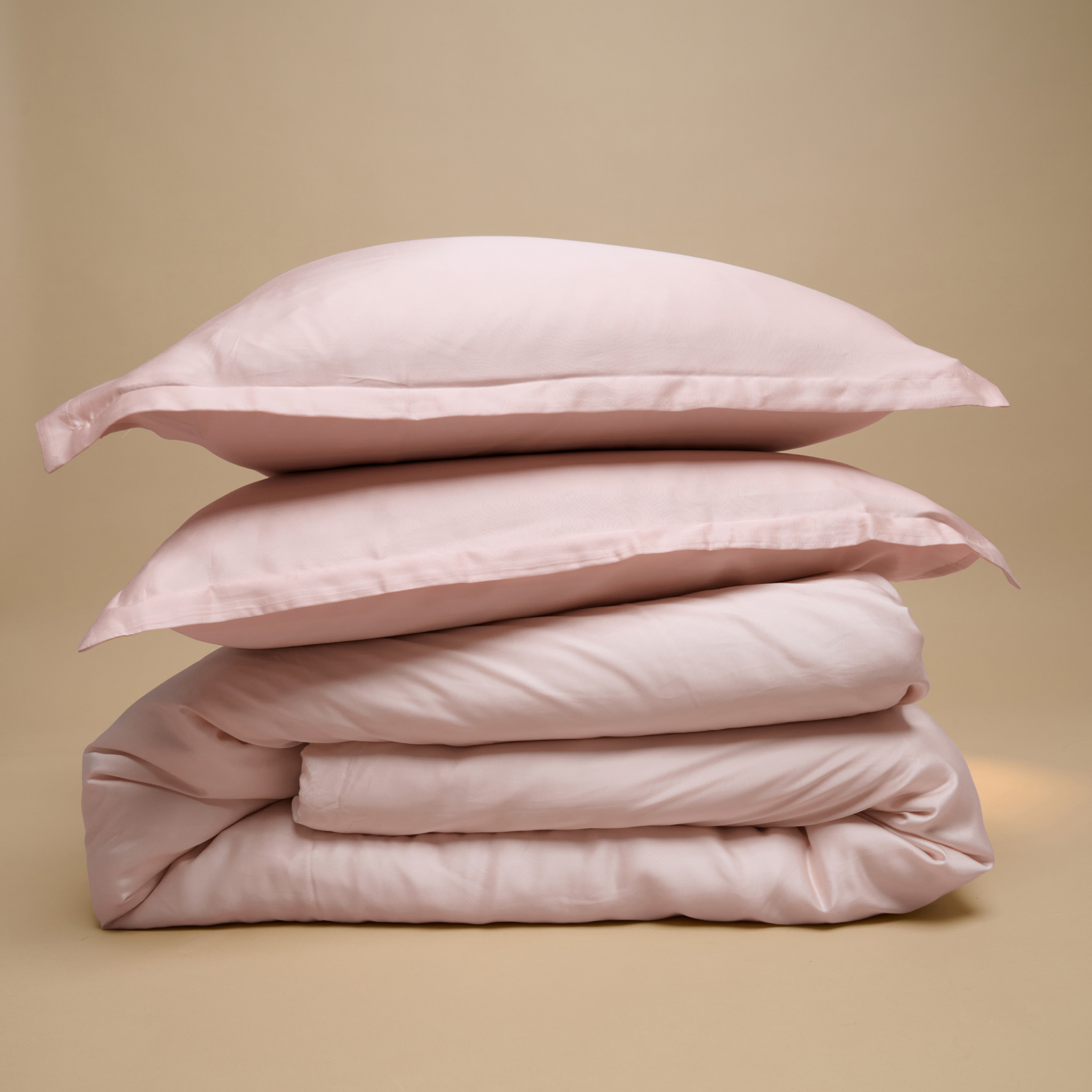 Tweepersoons TENCEL™ Sateen dekbedovertrek in Licht roze met bijpassende kussenslopen