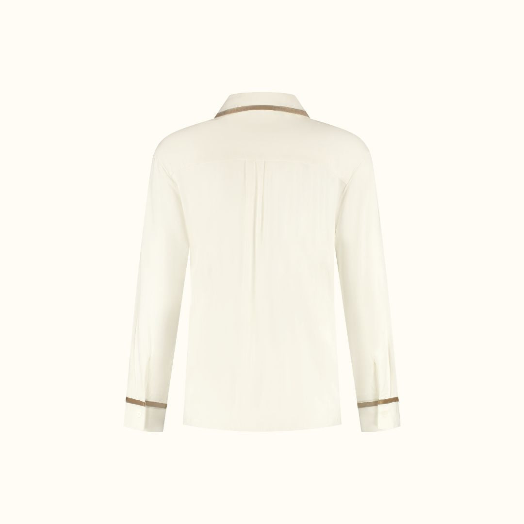 TENCEL™ Pyjama Shirt Dames Off White