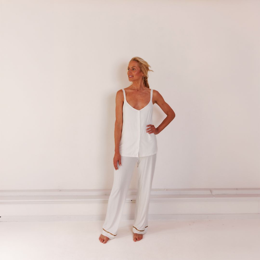 TENCEL™ Pyjama Set Kort/Lang Dames Off White