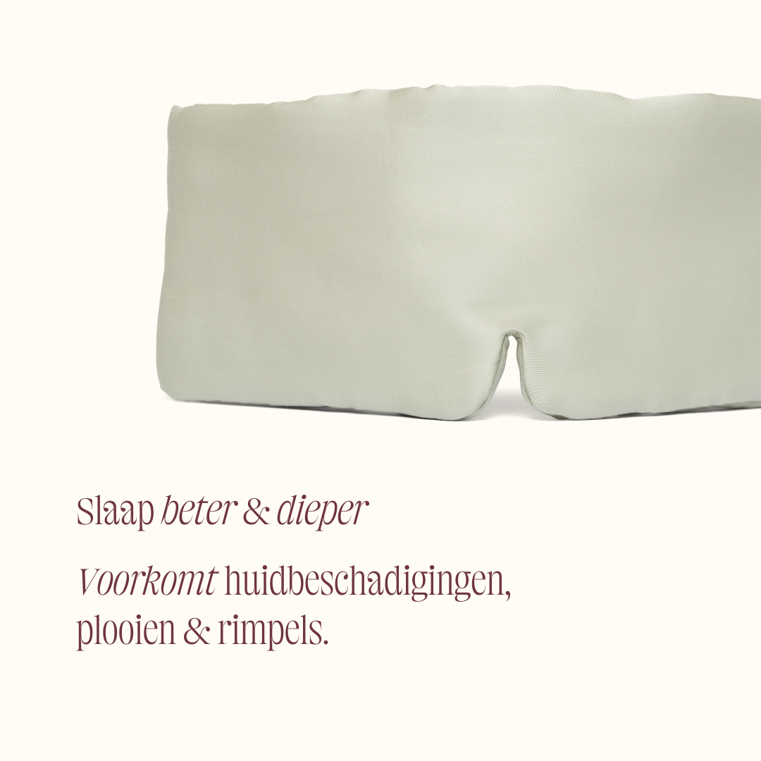 TENCEL™ - Sateen Slaapmasker Grijs Groen S/M