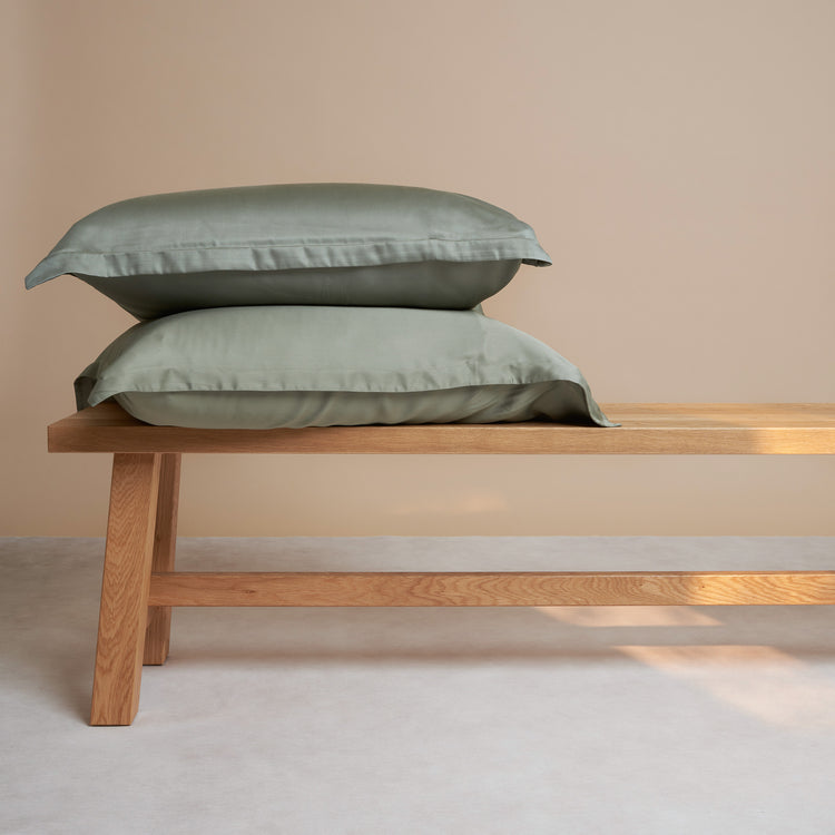 olijfgroen kussensloop 100% tencel