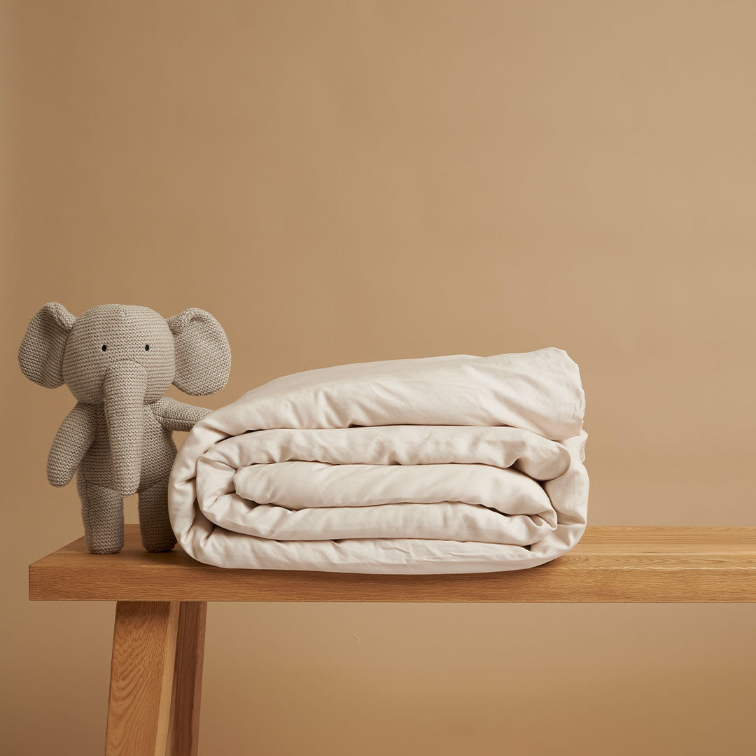 Kids - TENCEL™ Twill Dekbedovertrek Beige
