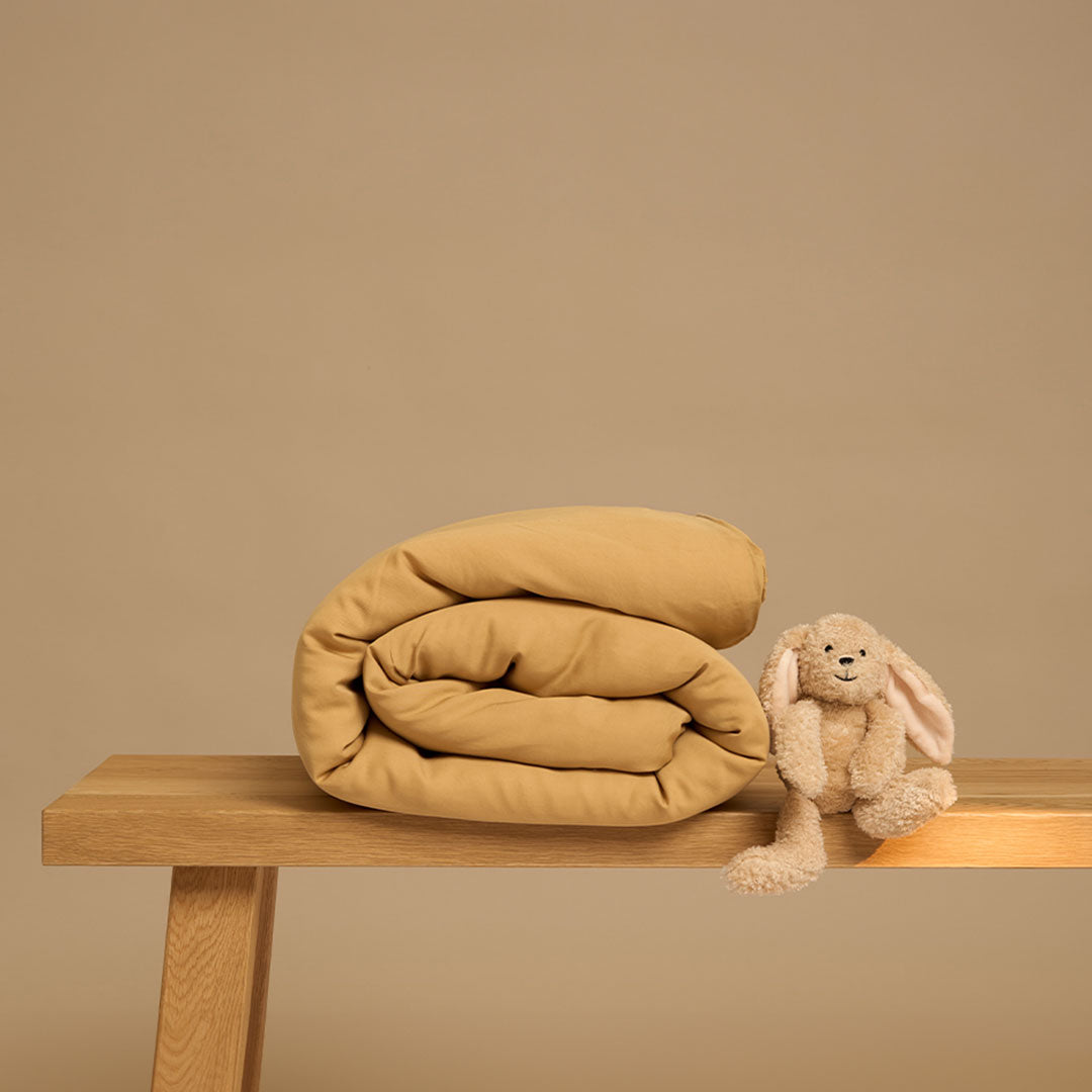 Kids - TENCEL™ Twill Dekbedovertrek Okergeel