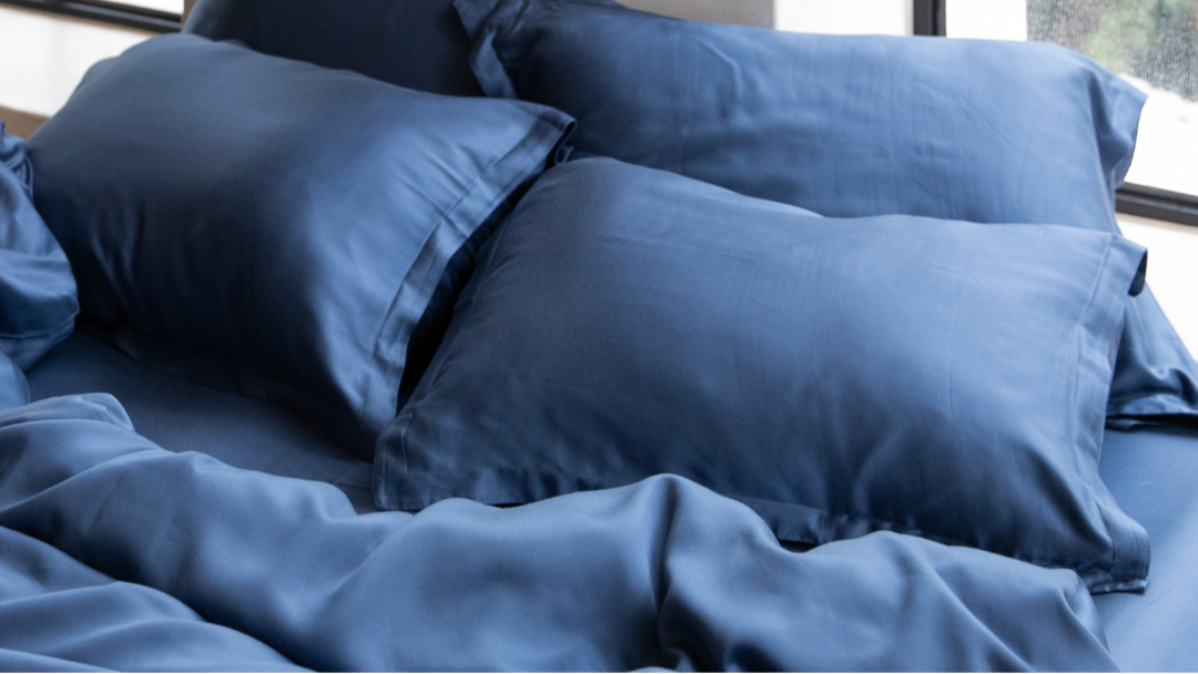 TENCEL™ - Sateen Dekbedovertrek Donker Blauw