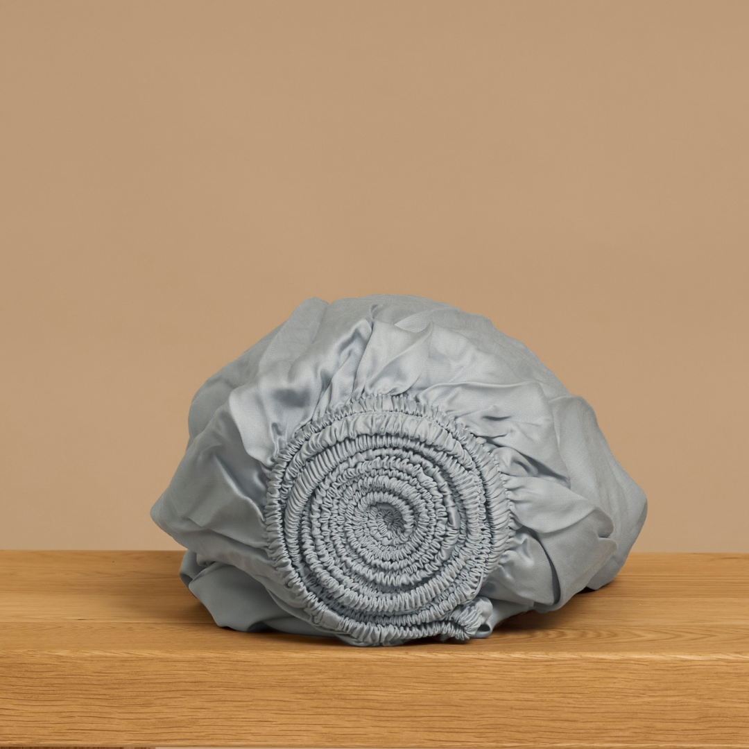 🎁 TENCEL™ - Sateen Hoeslaken Grijs Blauw (100% off)