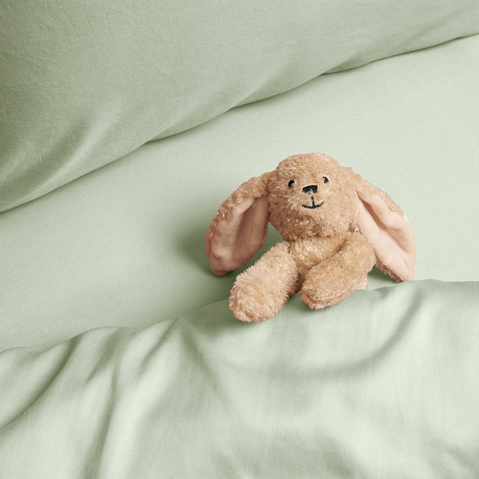 Kids - Hoeslaken TENCEL™ Sateen Grijs Groen