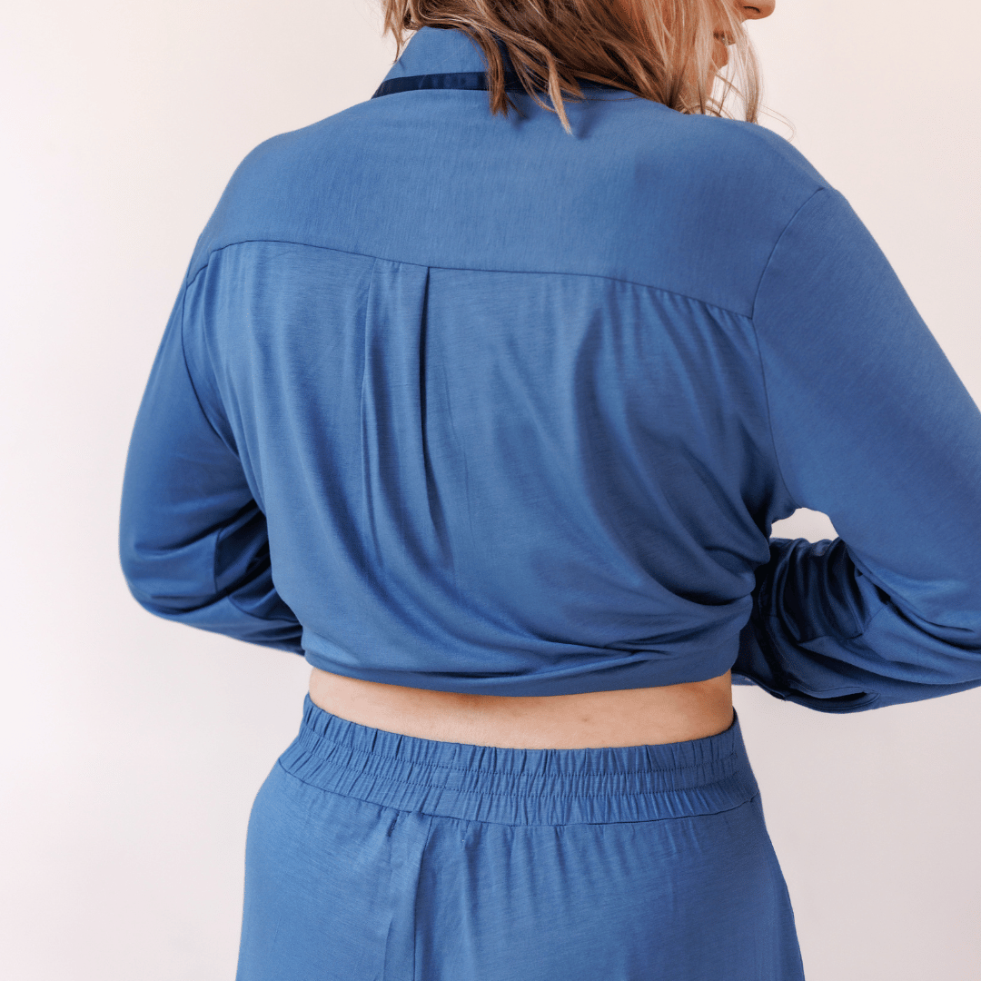 TENCEL™ Pyjama Set Dames Donker Blauw