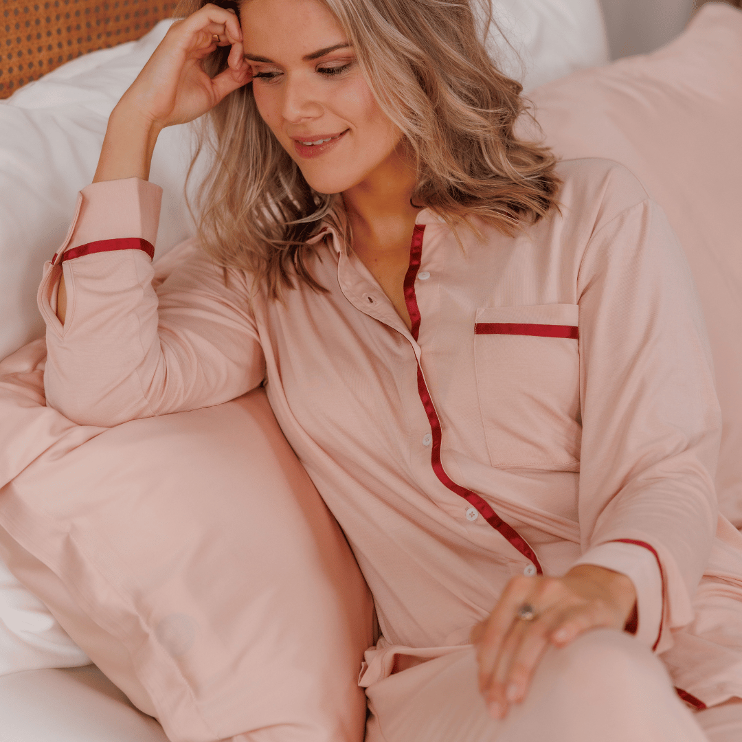 TENCEL™ Pyjama Set Lang Dames Powder Peach