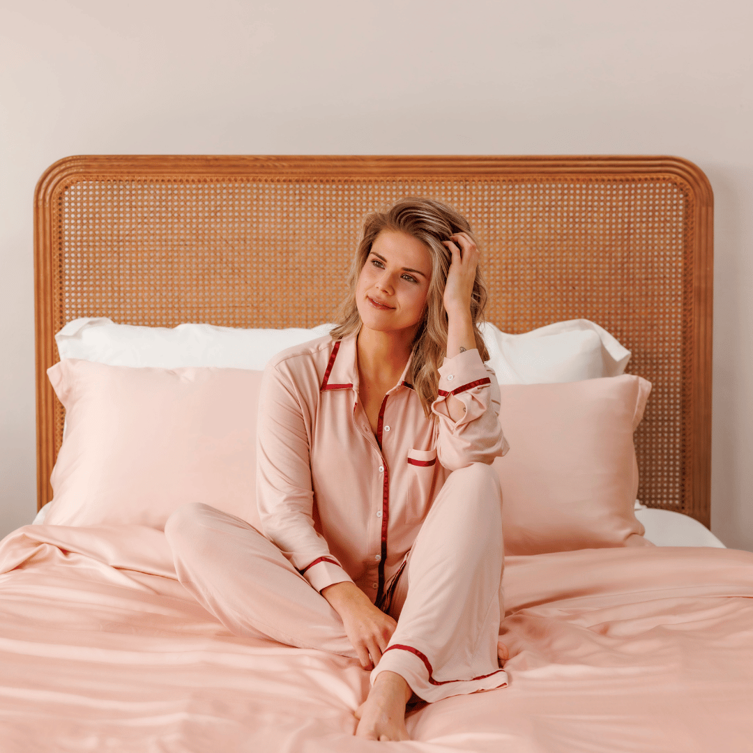 TENCEL™ Pyjama Set Lang Dames Powder Peach
