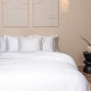 Slaapkamer in de kleur wit van de stof Tencel 