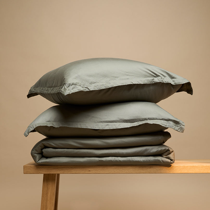 TENCEL™ Twill Dekbedovertrek Olijfgroen