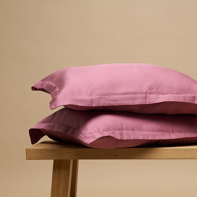 Twee TENCEL™ Twill kussenslopen in Dusty Rose 