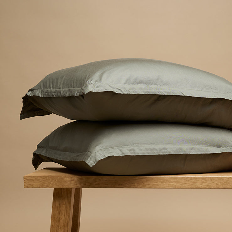 TENCEL™ Twill Kussensloop Olijfgroen
