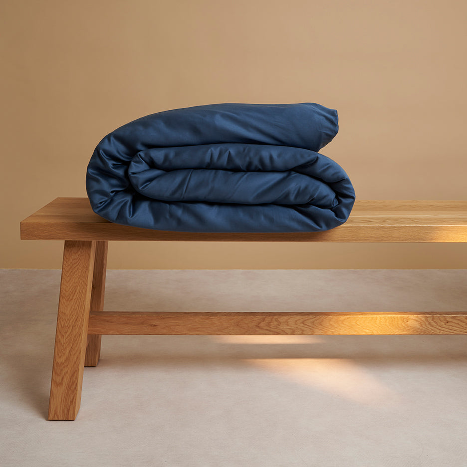 TENCEL™ - Sateen Dekbedovertrek Donker Blauw
