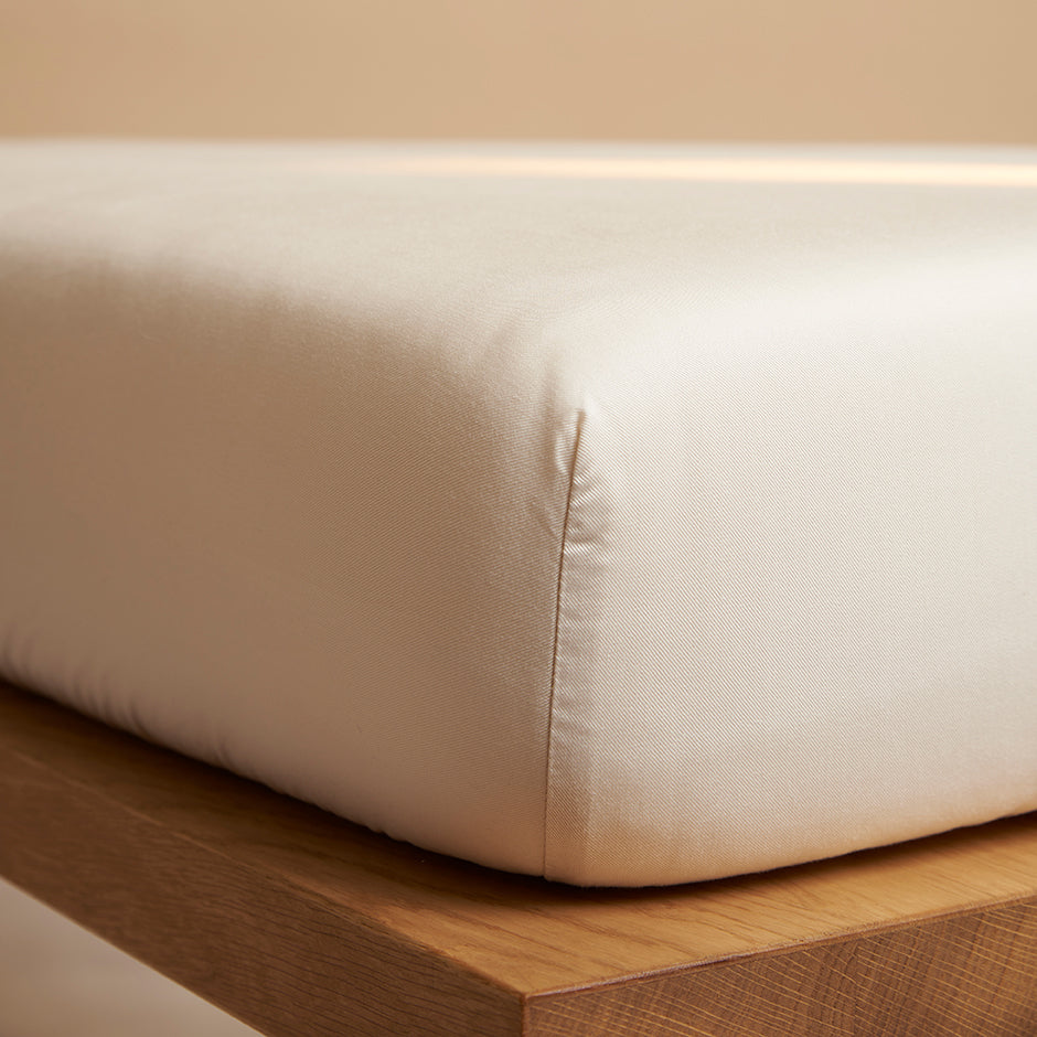 TENCEL Twill Beige hoeslaken om matras