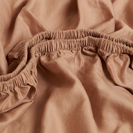 Kids - Hoeslaken TENCEL™ Twill Peach