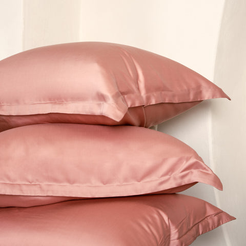Terra roze kussenslopen van Tencel stof
